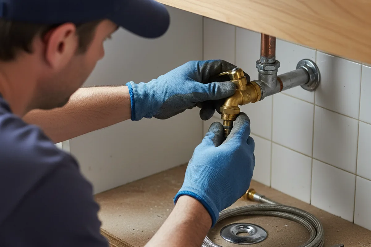 Shutoff valve and fitting work during Well Pump Repair in Livingston